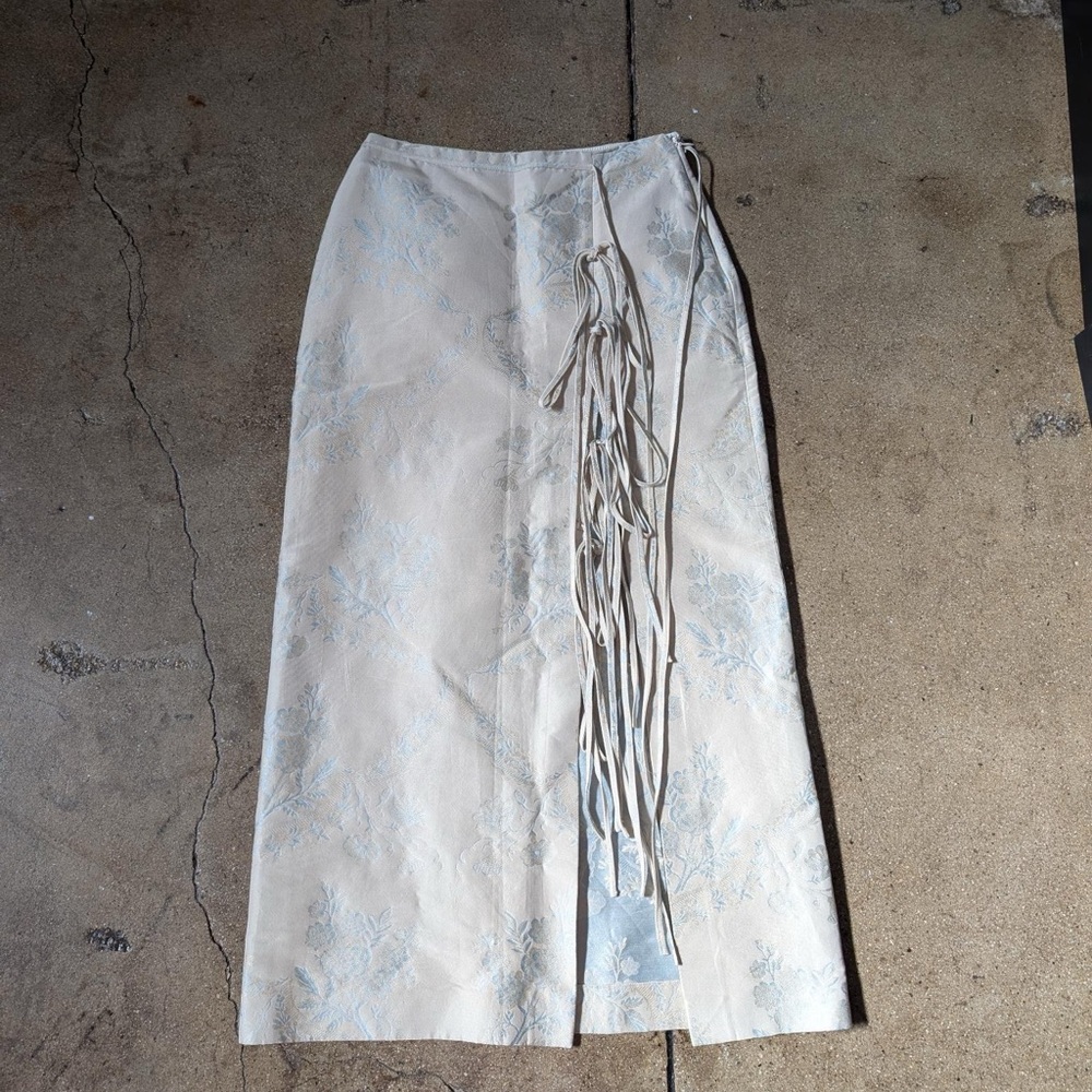 Brock Collection Oleandro Jacquard Skirt In Open White